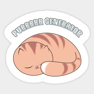 Purrr generator, cute cat, animal Sticker